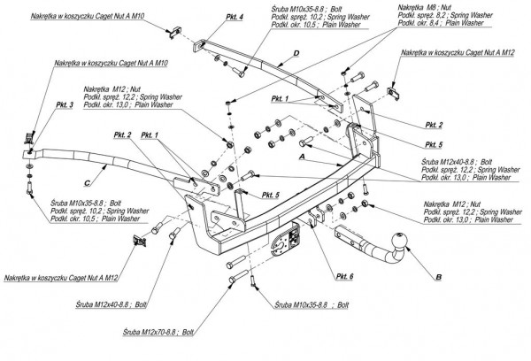 Hak holowniczy + moduł Citroen C8 2005-2013